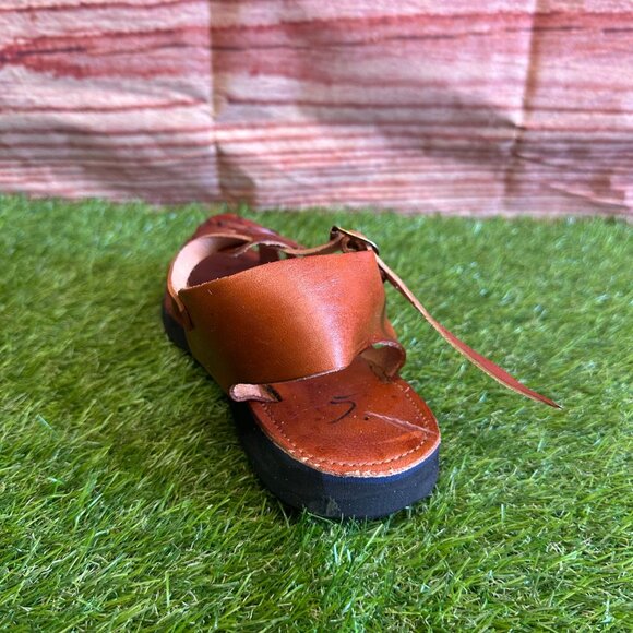 Men's Mexican Comfortable Huaraches Genuine Brown Leather Handmade in Mexico - Picture 7 of 7